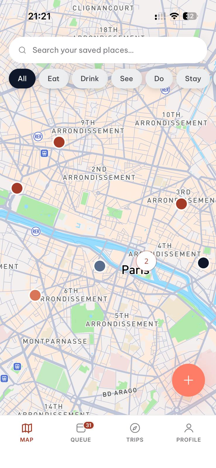 Vasco map screen